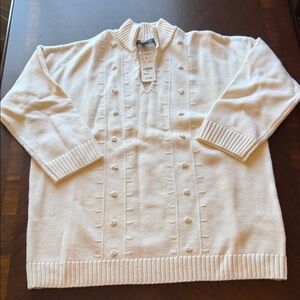 Brooks Brothers Cream Knit Sweater